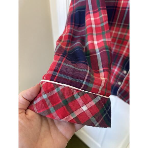 Victoria’s Secret Red Flannel Plaid Pajama Set Size Small Christmas PJs Cozy - Picture 9 of 13